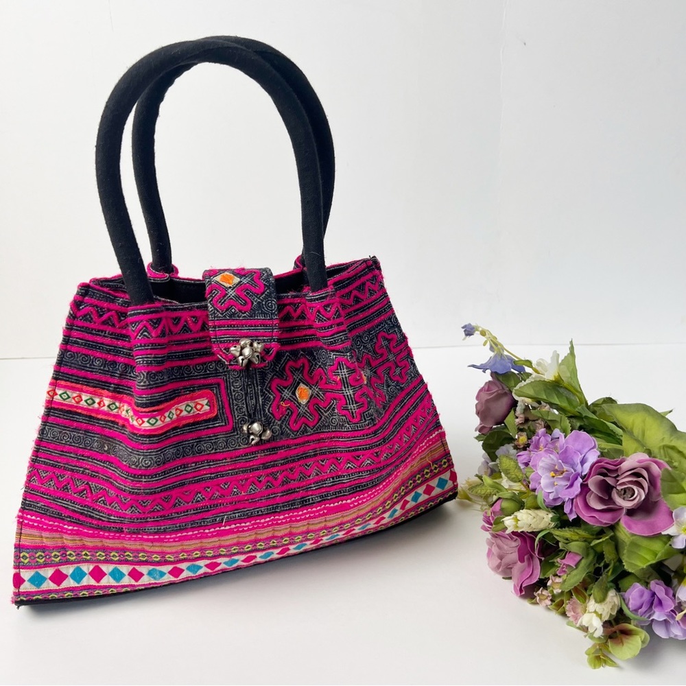 NWOT Colorful BoHo Handmade Embroidered Bag